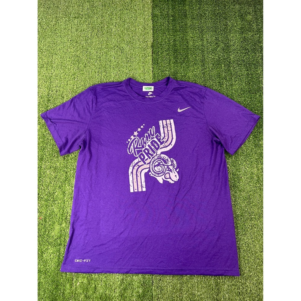 Nike Dri-FIT Ram Pride Graphic T-Shirt Mens XL Purple Short Sleeve Athletic Tee